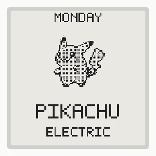 Pokeviewer screen showing Pikachu